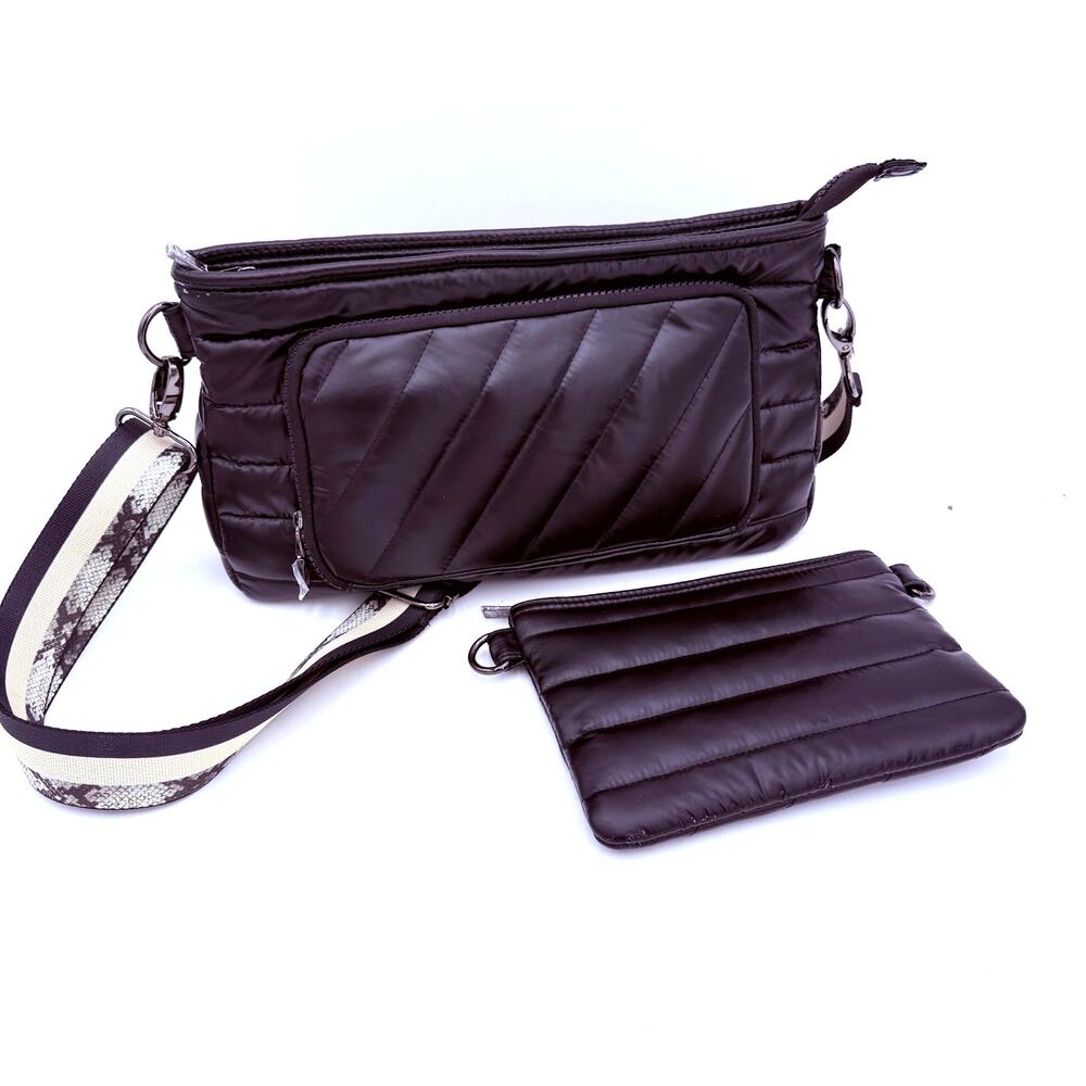 Think Royln Black Snack Skin Print Diagonal Bum Bag 2.0 Handbag & Mini Bag